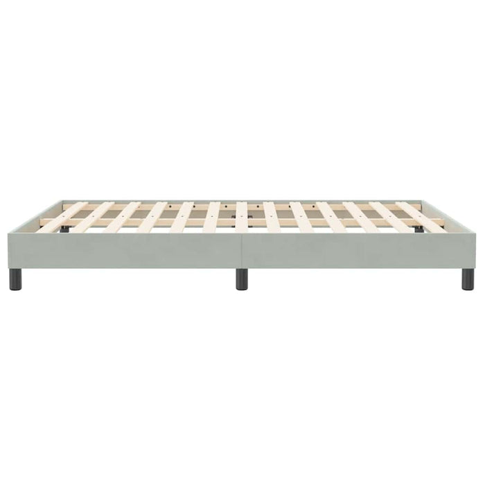 Pat cu arcuri fără saltea gri deschis 160x210 cm catifea - WALTI WALTI