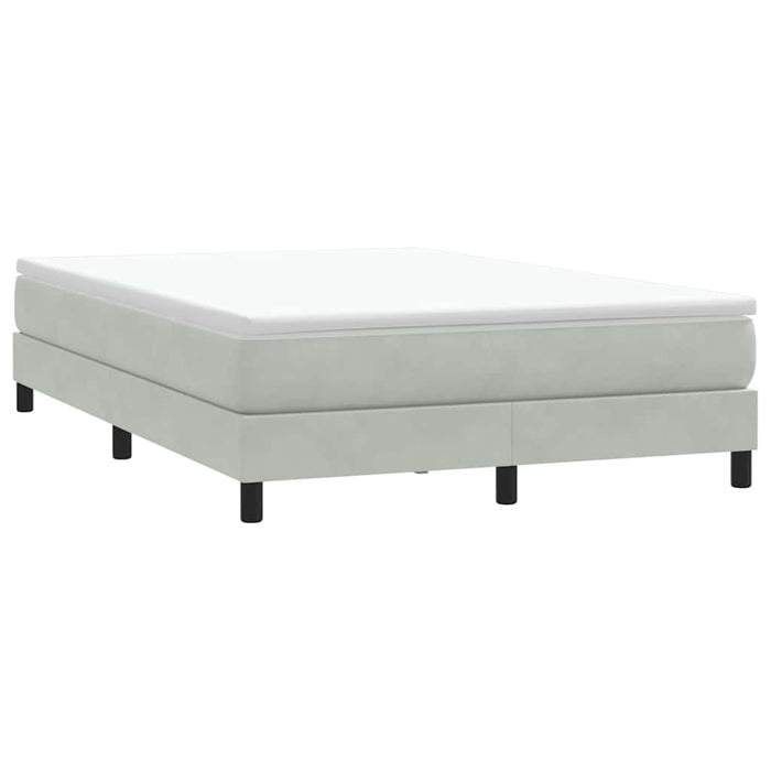 Pat cu arcuri fără saltea gri deschis 160x210 cm catifea - WALTI WALTI