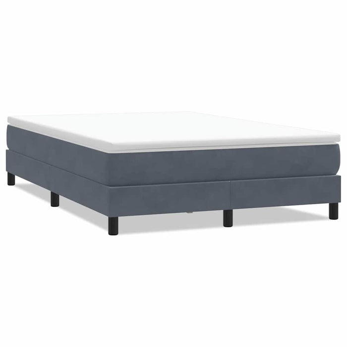 Pat cu arcuri fără saltea Gri închis 160x210 cm catifea - WALTI WALTI