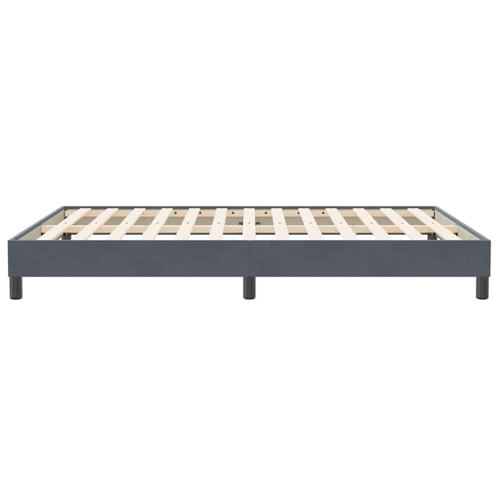 Pat cu arcuri fără saltea Gri închis 160x210 cm catifea - WALTI WALTI