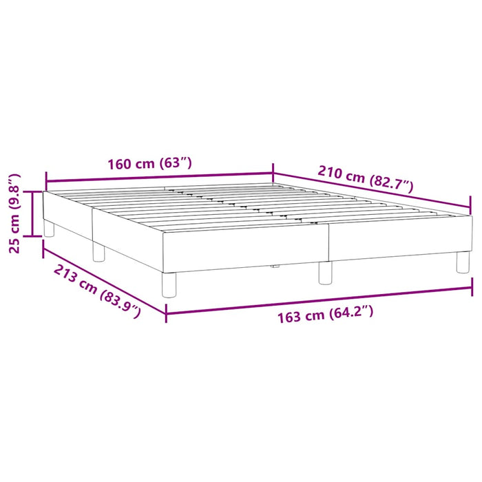 Pat cu arcuri fără saltea negru 160x210 cm catifea - WALTI WALTI