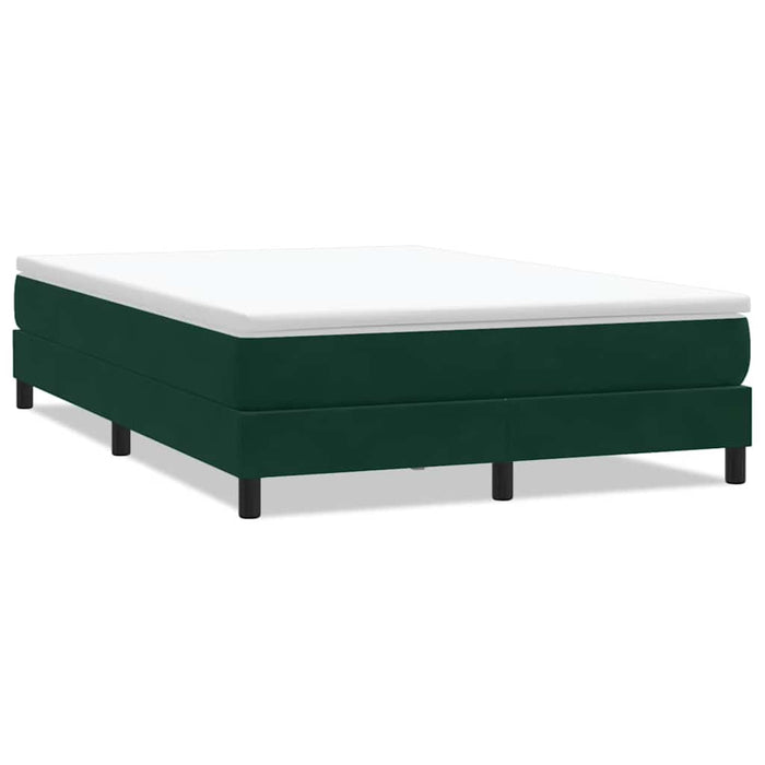 Pat cu arcuri fără saltea verde închis 160x210 cm catifea - WALTI WALTI