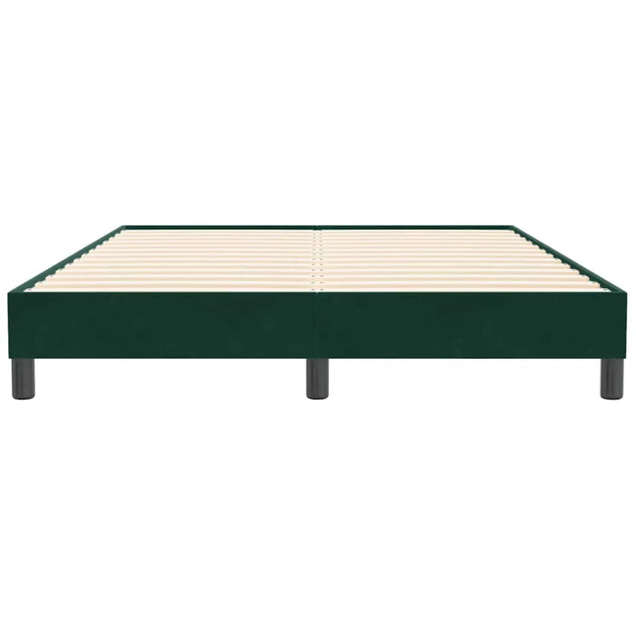 Pat cu arcuri fără saltea verde închis 160x210 cm catifea - WALTI WALTI