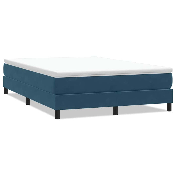 Pat cu arcuri fără saltea Albastru închis 160x210 cm catifea - WALTI WALTI