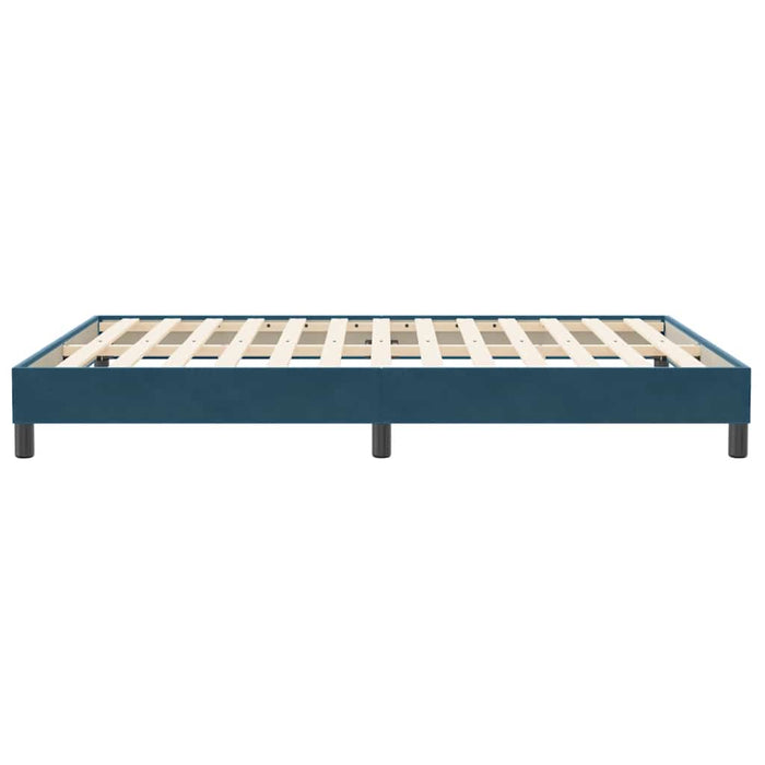 Pat cu arcuri fără saltea Albastru închis 160x210 cm catifea - WALTI WALTI