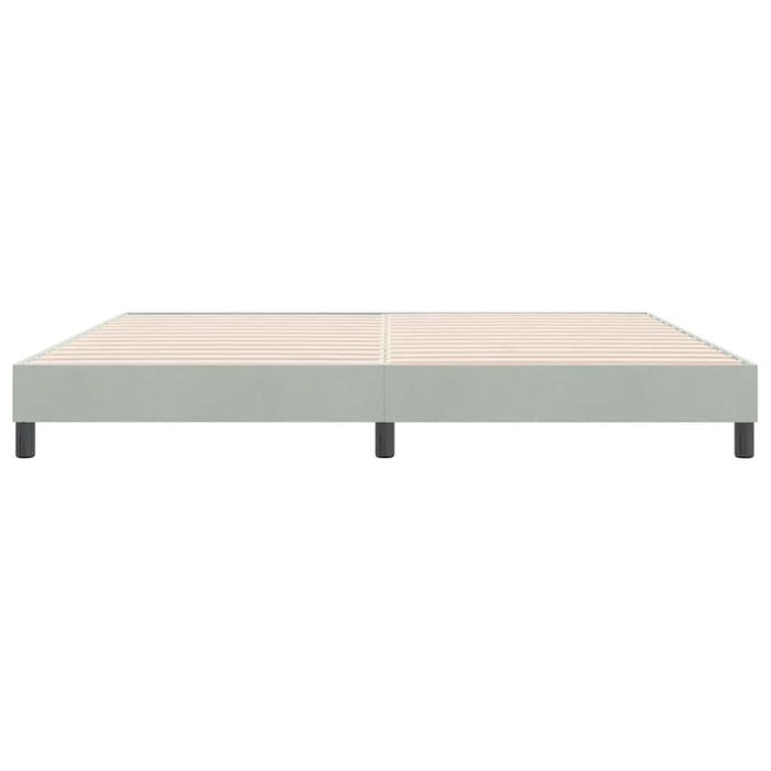 Pat cu arcuri fără saltea gri deschis 180x210 cm catifea - WALTI WALTI