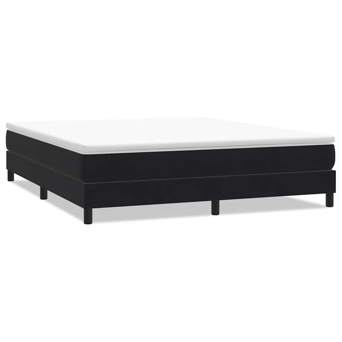 Pat cu arcuri fără saltea negru 180x210 cm catifea - WALTI WALTI