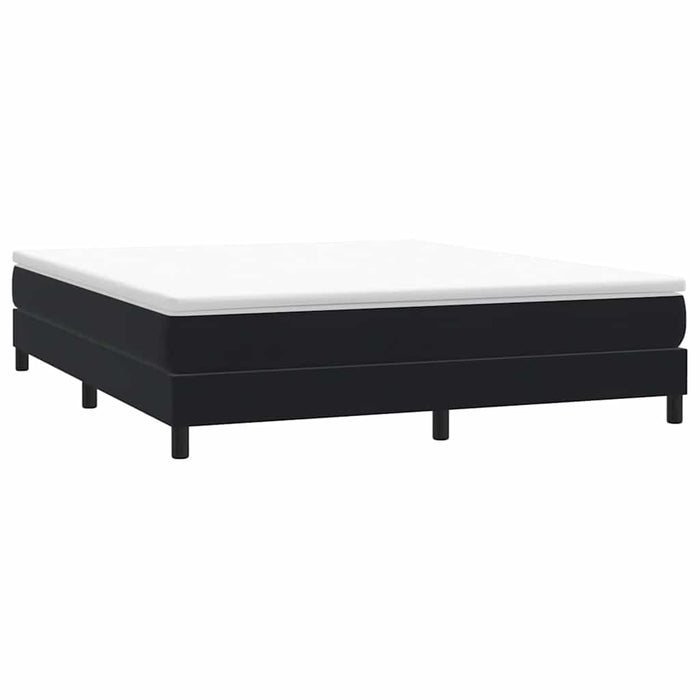 Pat cu arcuri fără saltea negru 180x210 cm catifea - WALTI WALTI