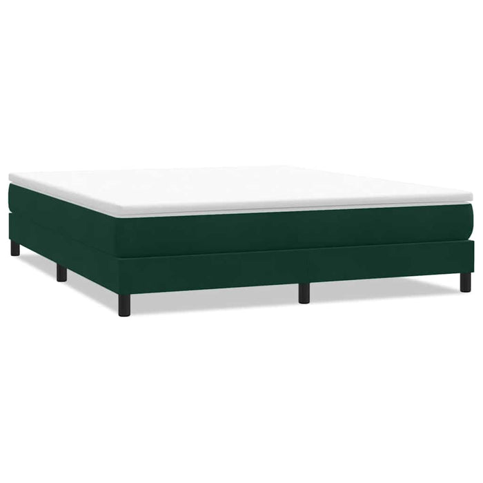 Pat cu arcuri fără saltea verde închis 180x210 cm catifea - WALTI WALTI