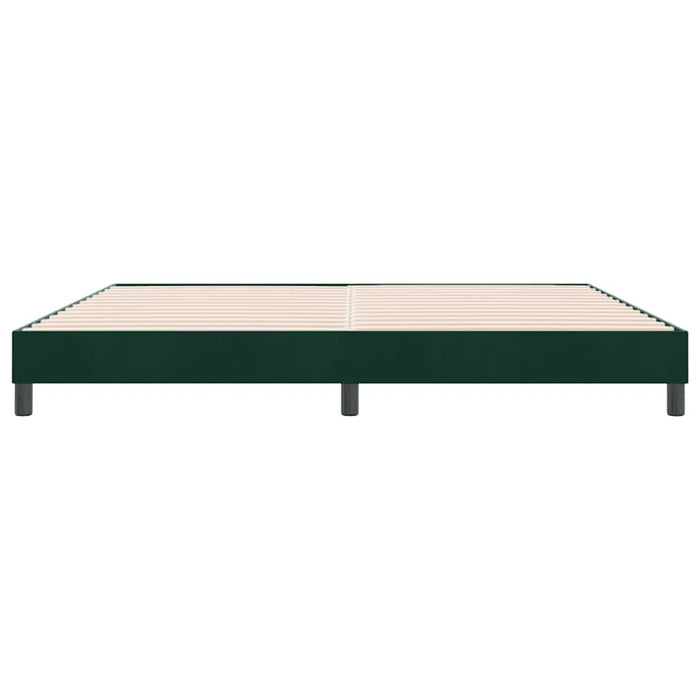 Pat cu arcuri fără saltea verde închis 180x210 cm catifea - WALTI WALTI