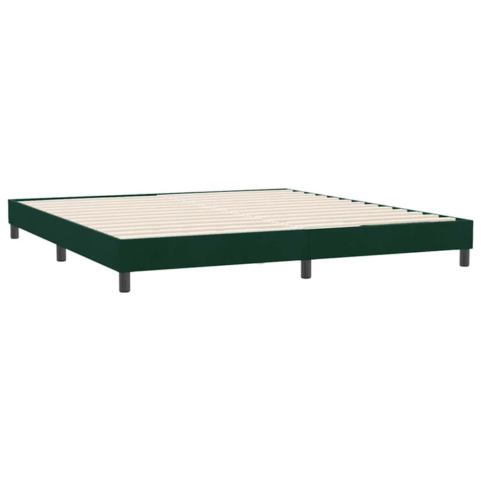 Pat cu arcuri fără saltea verde închis 180x210 cm catifea - WALTI WALTI