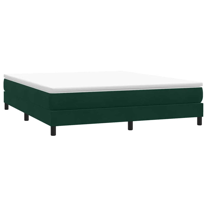 Pat cu arcuri fără saltea verde închis 180x210 cm catifea - WALTI WALTI