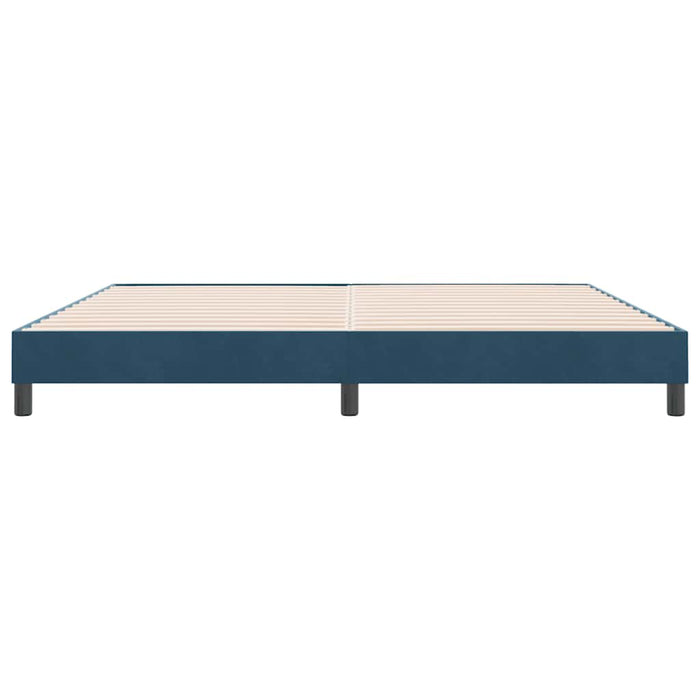 Pat cu arcuri fără saltea Albastru închis 180x210 cm catifea - WALTI WALTI