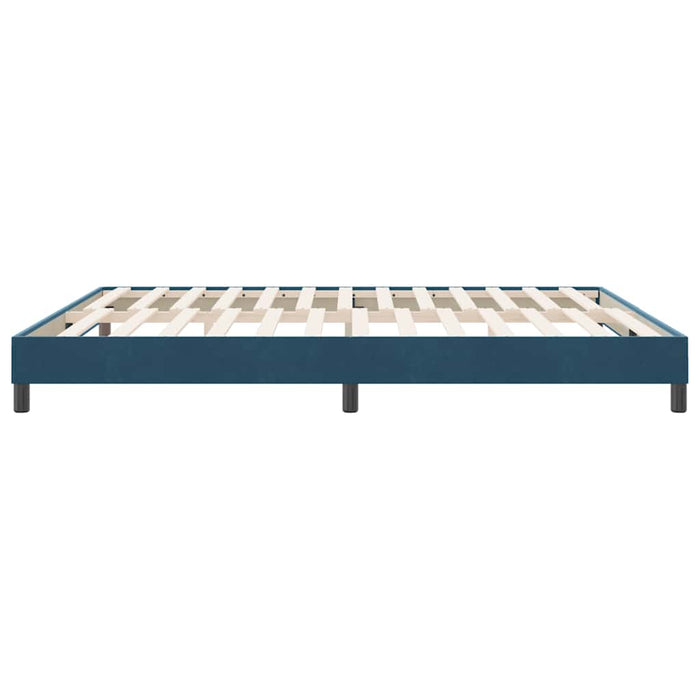 Pat cu arcuri fără saltea Albastru închis 180x210 cm catifea - WALTI WALTI