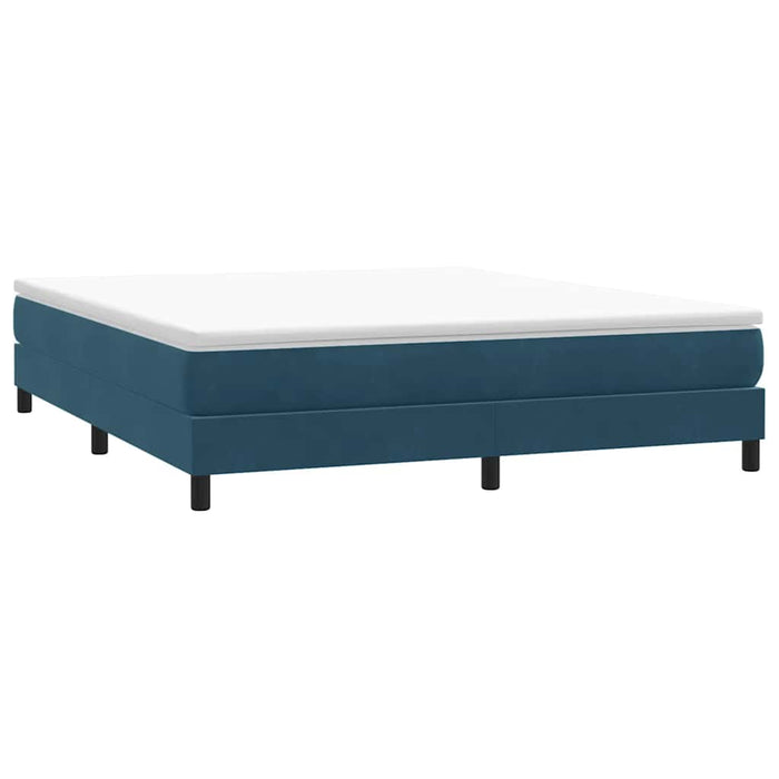 Pat cu arcuri fără saltea Albastru închis 180x210 cm catifea - WALTI WALTI