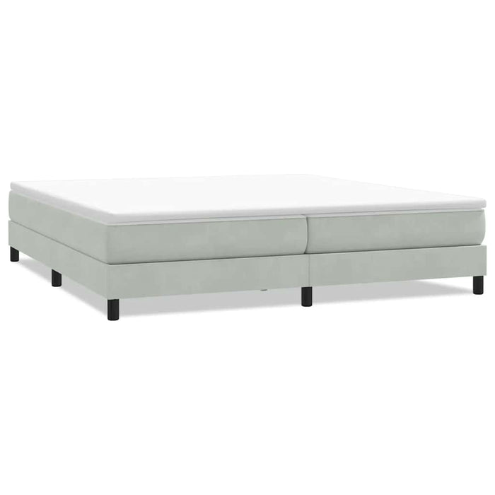 Pat cu arcuri fără saltea gri deschis 200x210 cm catifea - WALTI WALTI