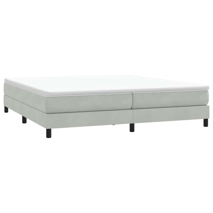 Pat cu arcuri fără saltea gri deschis 200x210 cm catifea - WALTI WALTI
