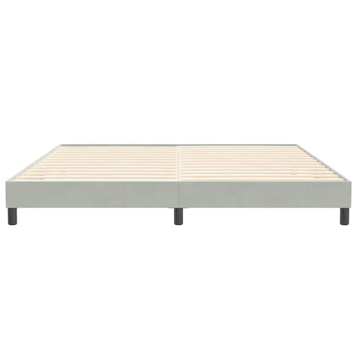 Pat cu arcuri fără saltea gri deschis 200x210 cm catifea - WALTI WALTI