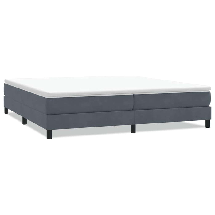 Pat cu arcuri fără saltea Gri închis 200x210 cm catifea - WALTI WALTI