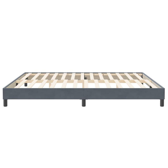 Pat cu arcuri fără saltea Gri închis 200x210 cm catifea - WALTI WALTI