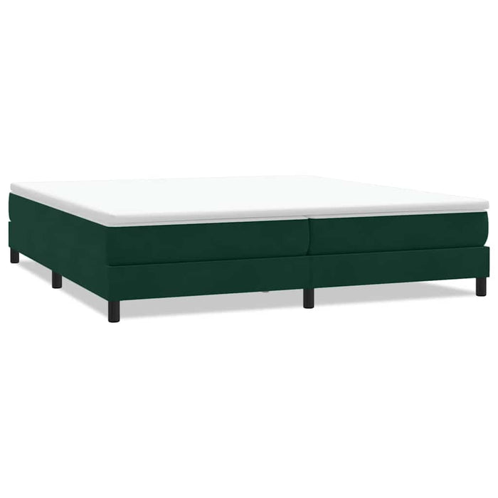 Pat cu arcuri fără saltea verde închis 200x210 cm catifea - WALTI WALTI