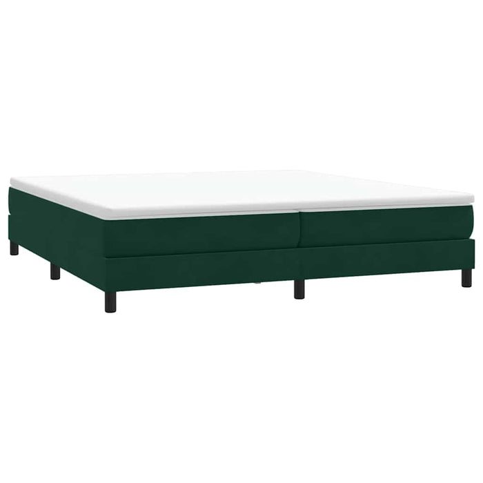 Pat cu arcuri fără saltea verde închis 200x210 cm catifea - WALTI WALTI