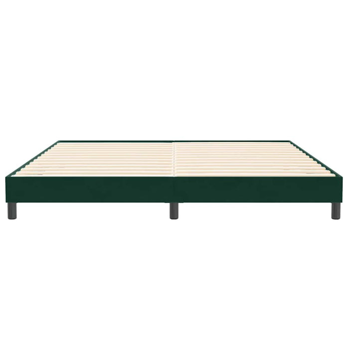 Pat cu arcuri fără saltea verde închis 200x210 cm catifea - WALTI WALTI