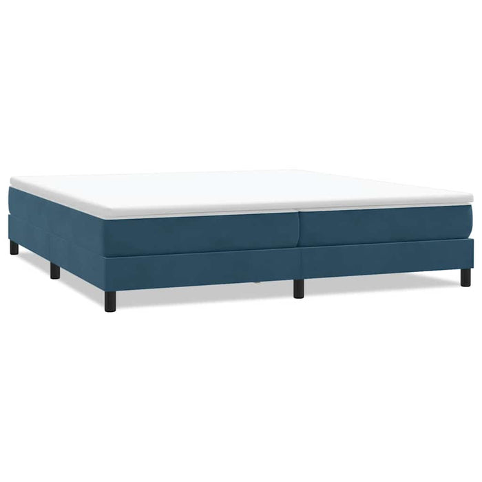 Pat cu arcuri fără saltea Albastru închis 200x210 cm catifea - WALTI WALTI