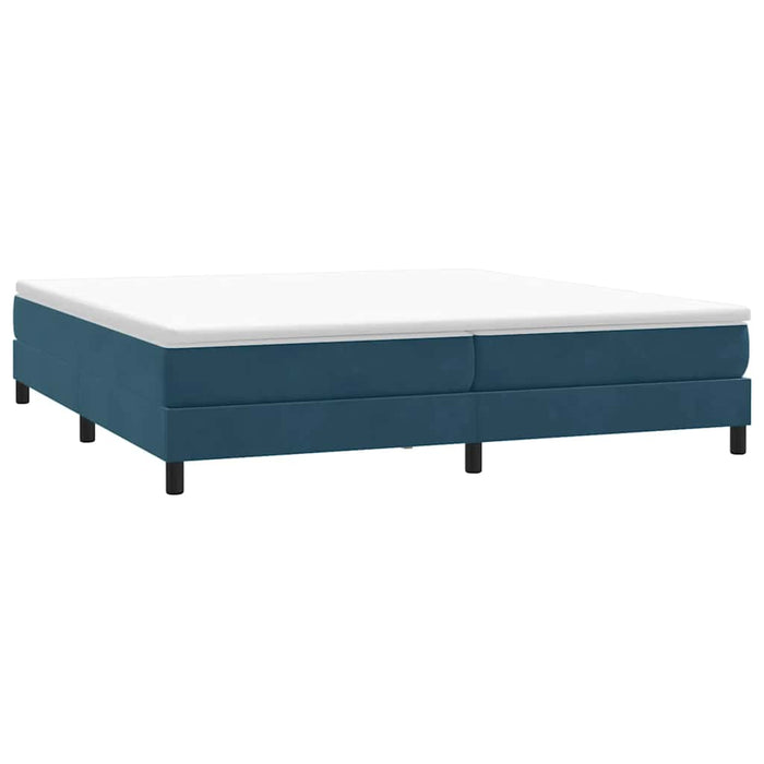 Pat cu arcuri fără saltea Albastru închis 200x210 cm catifea - WALTI WALTI