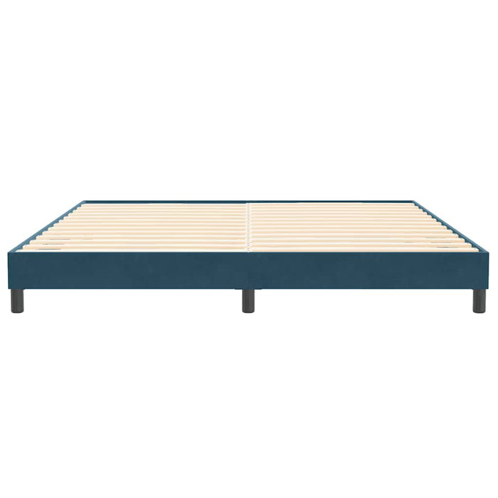 Pat cu arcuri fără saltea Albastru închis 200x210 cm catifea - WALTI WALTI