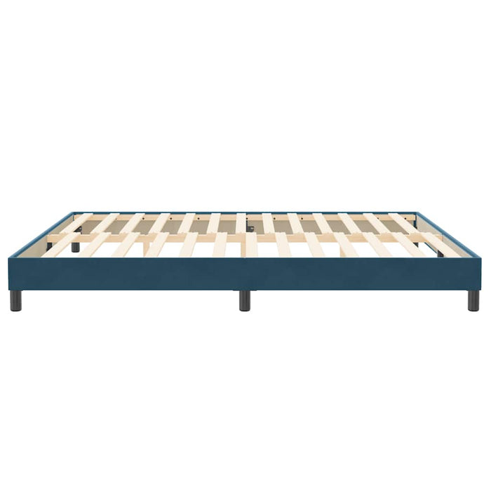 Pat cu arcuri fără saltea Albastru închis 200x210 cm catifea - WALTI WALTI