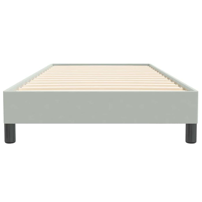 Pat cu arcuri fără saltea gri deschis 80x220 cm catifea - WALTI WALTI