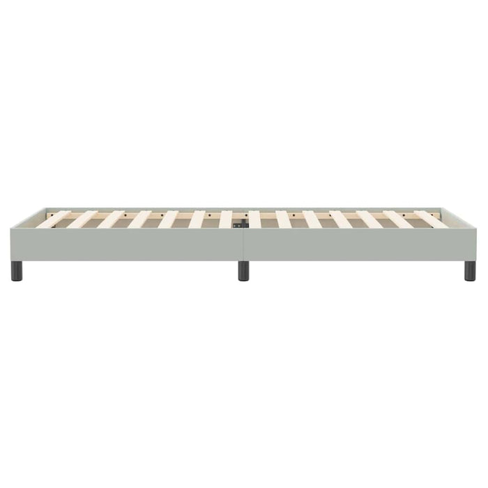 Pat cu arcuri fără saltea gri deschis 80x220 cm catifea - WALTI WALTI
