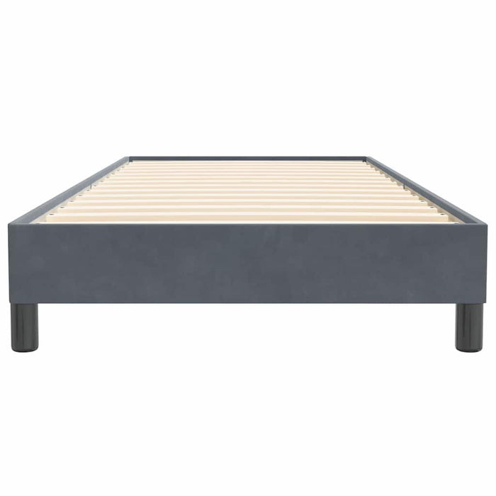 Pat cu arcuri fără saltea Gri închis 80x220 cm catifea - WALTI WALTI