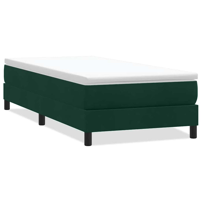 Pat cu arcuri fără saltea verde închis 80x220 cm catifea - WALTI WALTI