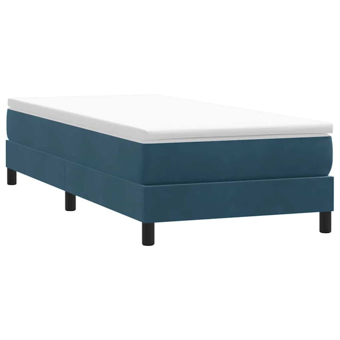 Pat cu arcuri fără saltea Albastru închis 80x220 cm catifea - WALTI WALTI
