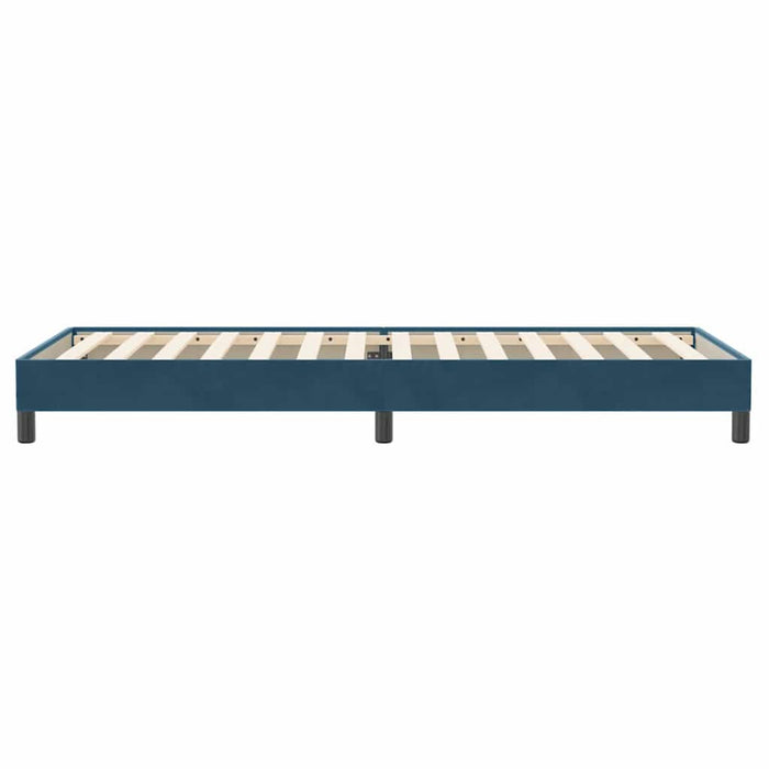 Pat cu arcuri fără saltea Albastru închis 80x220 cm catifea - WALTI WALTI