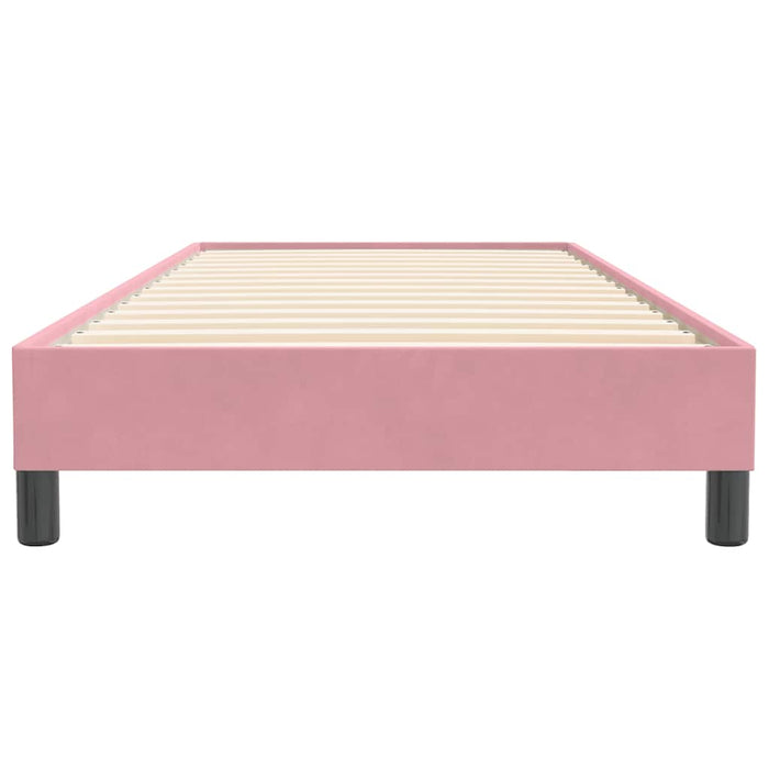 Pat cu arcuri fără saltea roz 80x220 cm catifea - WALTI WALTI