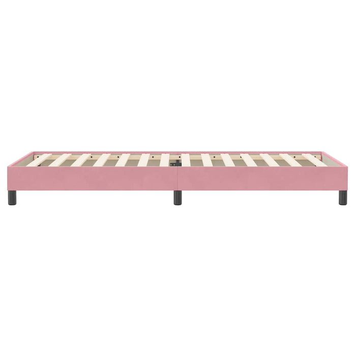Pat cu arcuri fără saltea roz 80x220 cm catifea - WALTI WALTI