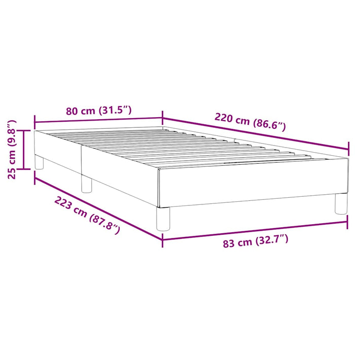 Pat cu arcuri fără saltea roz 80x220 cm catifea - WALTI WALTI