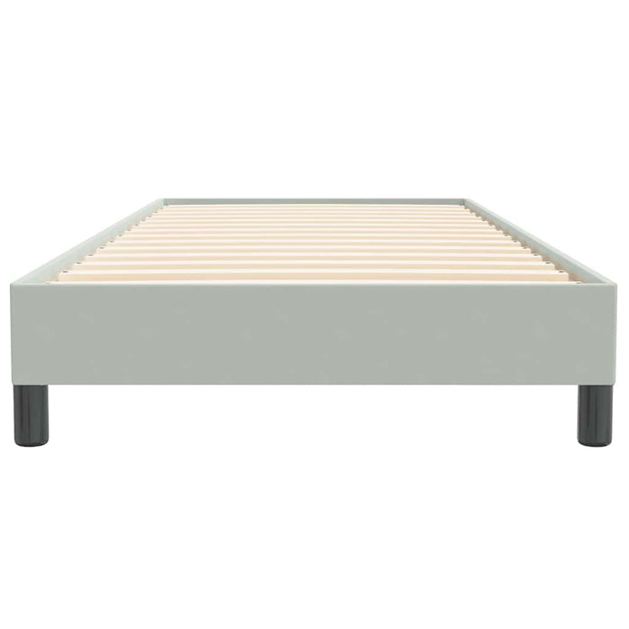 Pat cu arcuri fără saltea gri deschis 90x220 cm catifea - WALTI WALTI