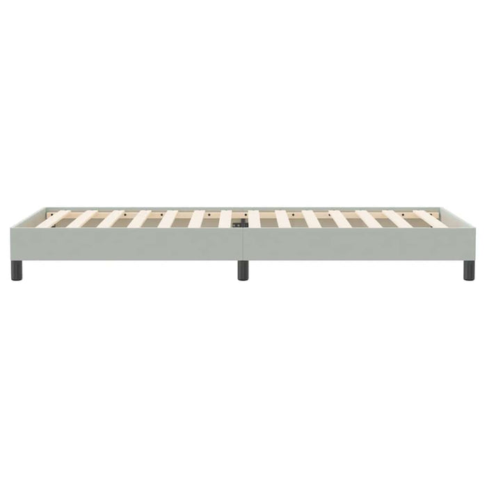 Pat cu arcuri fără saltea gri deschis 90x220 cm catifea - WALTI WALTI