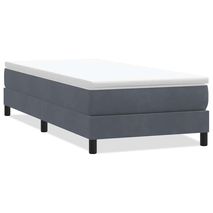 Pat cu arcuri fără saltea Gri închis 90x220 cm catifea - WALTI WALTI