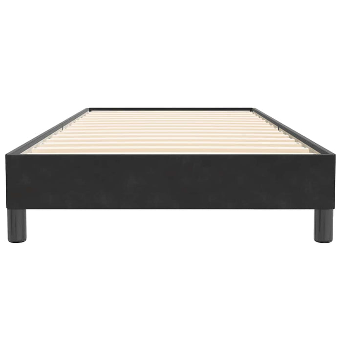 Pat cu arcuri fără saltea negru 90x220 cm catifea - WALTI WALTI