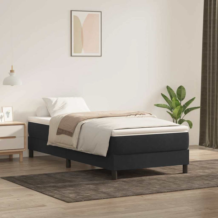 Pat cu arcuri fără saltea negru 90x220 cm catifea - WALTI WALTI