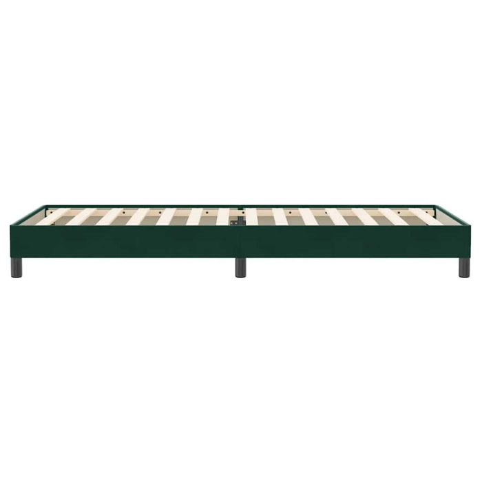 Pat cu arcuri fără saltea verde închis 90x220 cm catifea - WALTI WALTI