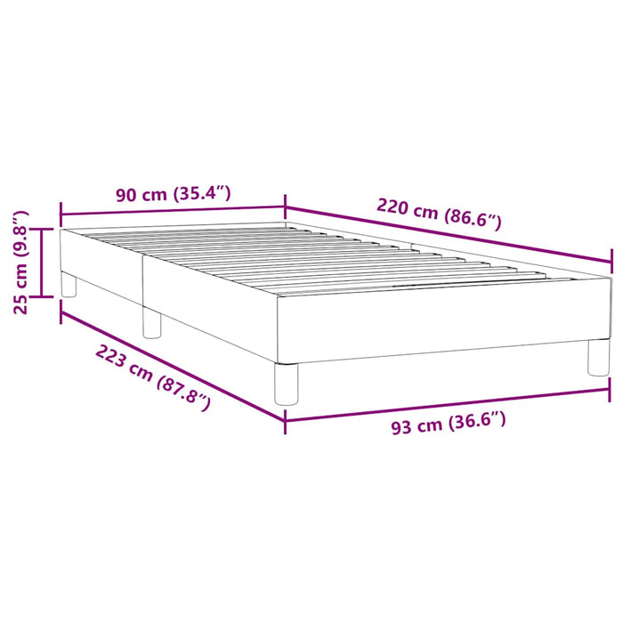 Pat cu arcuri fără saltea verde închis 90x220 cm catifea - WALTI WALTI