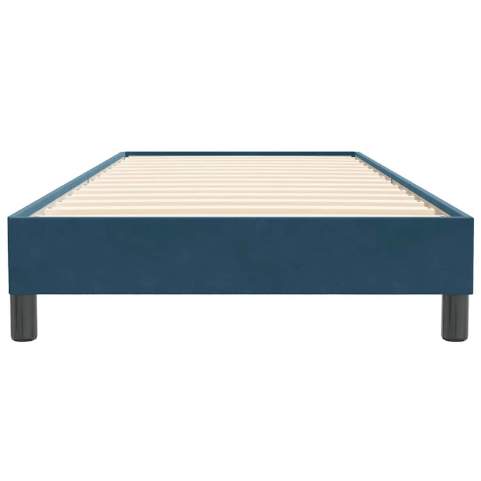 Pat cu arcuri fără saltea Albastru închis 90x220 cm catifea - WALTI WALTI