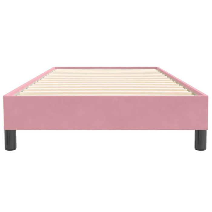 Pat cu arcuri fără saltea roz 90x220 cm catifea - WALTI WALTI