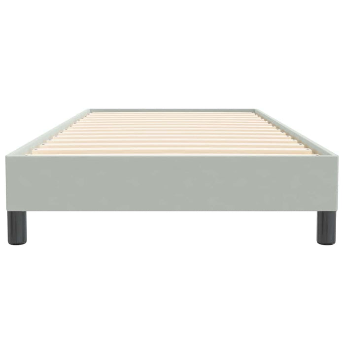 Pat cu arcuri fără saltea gri deschis 100x220 cm catifea - WALTI WALTI